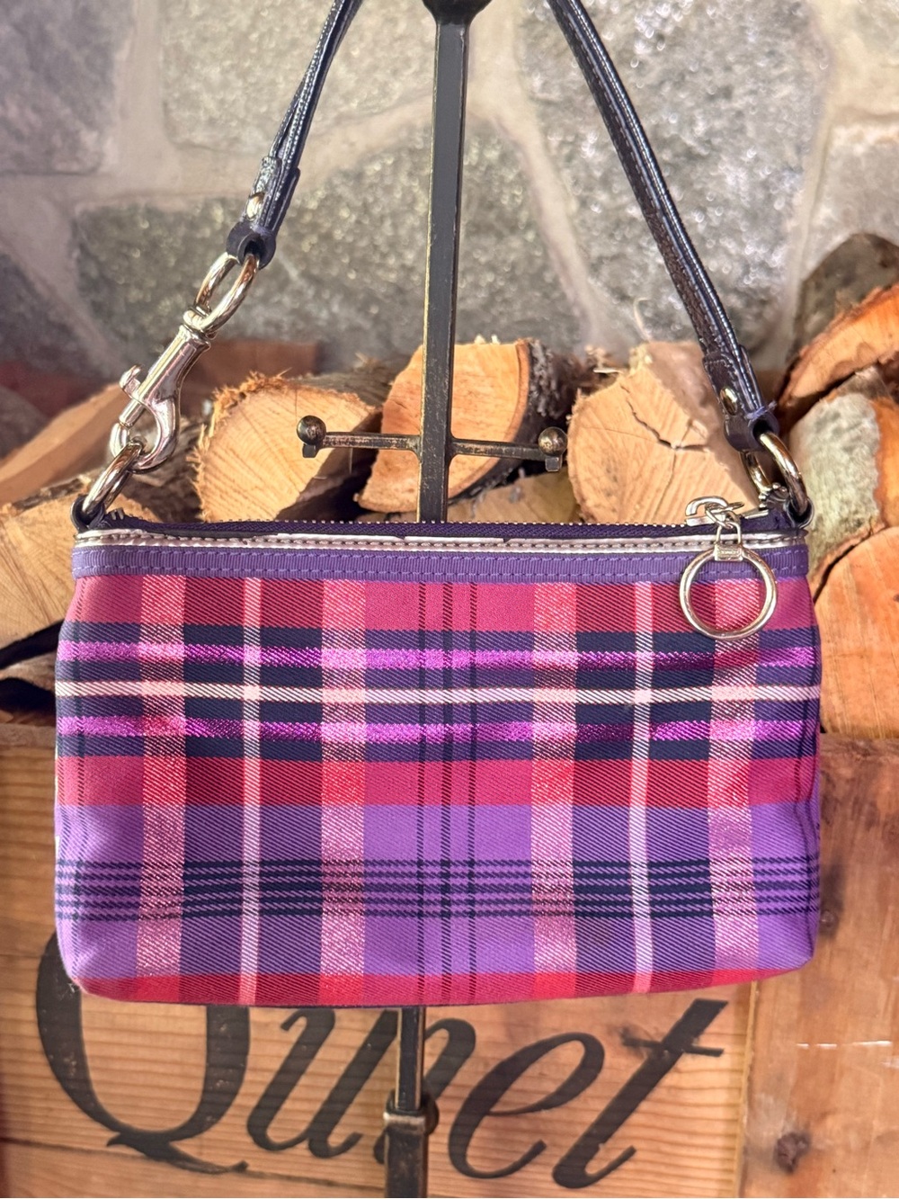 Coach Poppy Glam Graffiti Wristlet - Picture 2 of 12